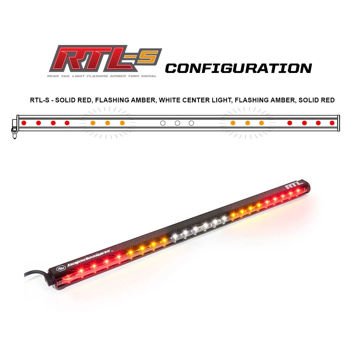 Baja Designs - Baja Designs RTL - S Single Straight 30in Light Chase Bar 103004 10 - 3004 - UTVRaceShop.Com