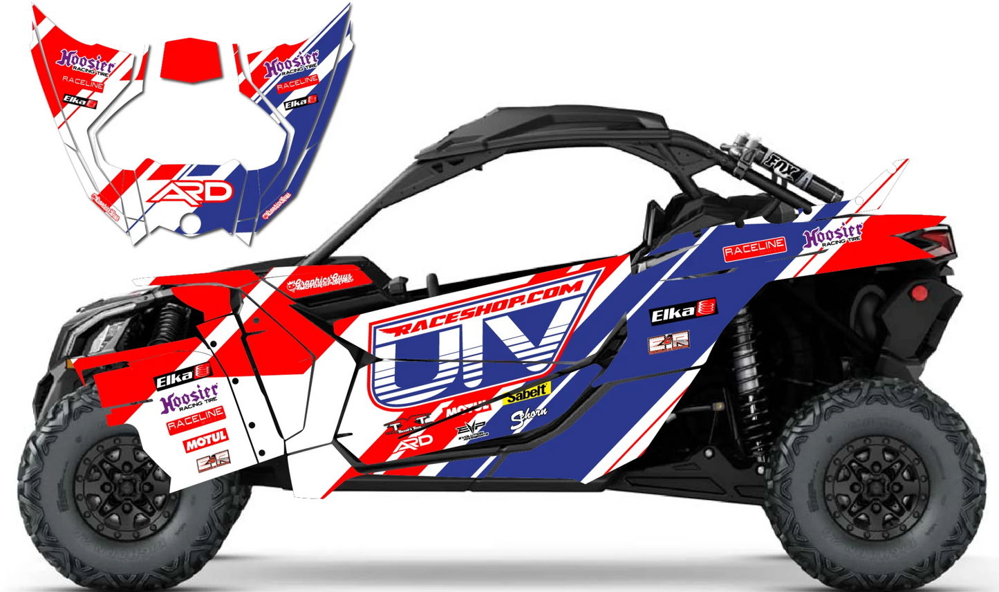 Graphics Guys - Can Am X3 Graphics Kit - UTV Race Shop Special Edition - UTVRaceShop.Com