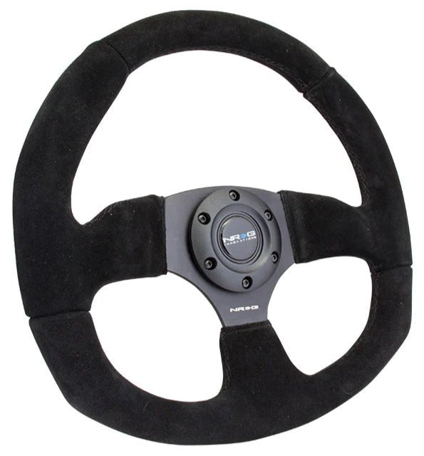 NRG - NRG Reinforced Steering Wheel (320mm Horizontal / 330mm Vertical) Black Suede - UTVRaceShop.Com