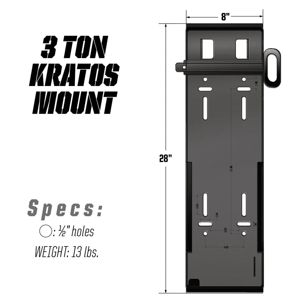 Pro Eagle - Pro Eagle 3-Ton Kratos Jack Mount w/ Cover and Straps - UTVRaceShop.Com