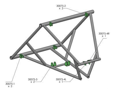 S3 Powersports - S3 Powertrain / Rear Suspension Weld - In Gusset Kit - Can Am Maverick X3 - UTVRaceShop.Com