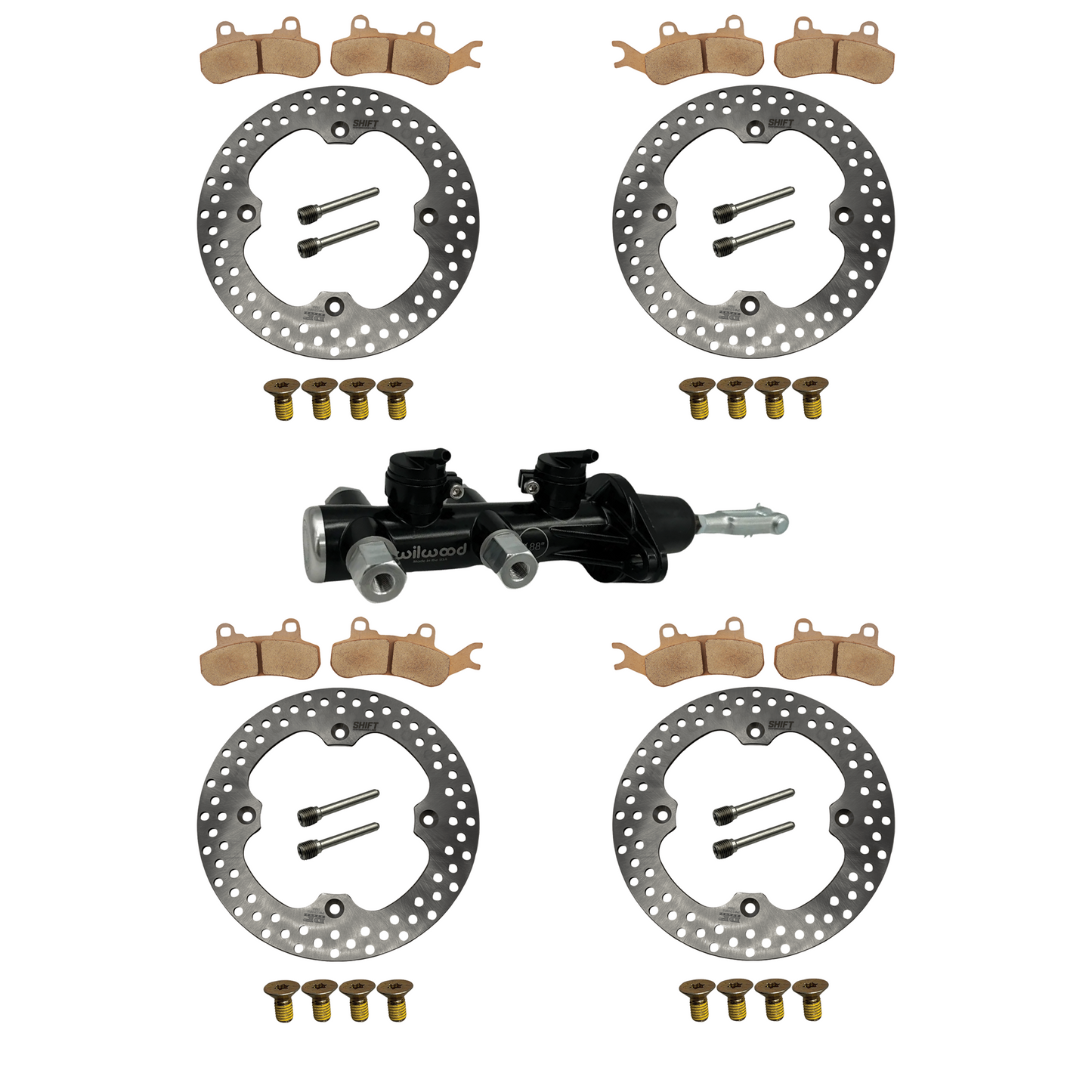 Can-Am X3 Brake Rotor and Brake Pad Complete Rebuild Kit