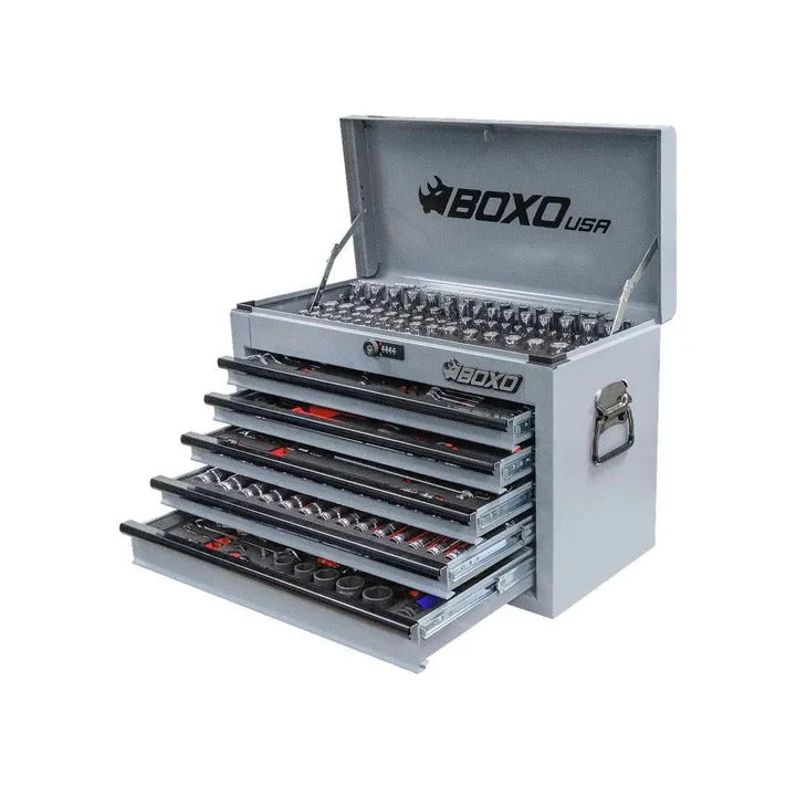 Boxo UTV Pro Tool Box - 258 pc - Gray/Blk