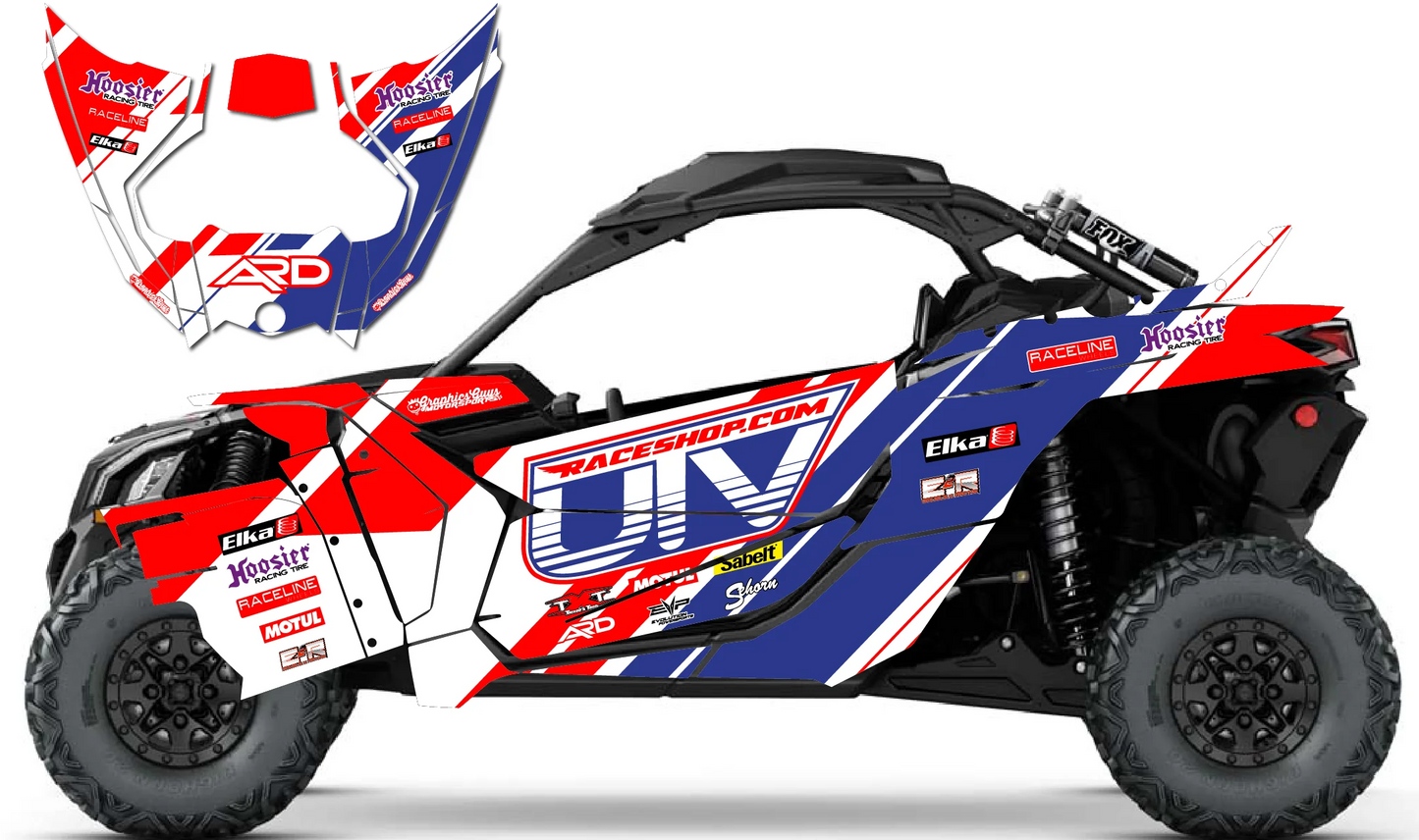 Can Am X3 Graphics Kit - UTV Race Shop Special Edition