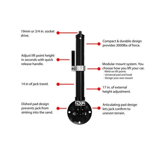 AGM - AGM Manual Jack - Universal Hook - UTVRaceShop.Com