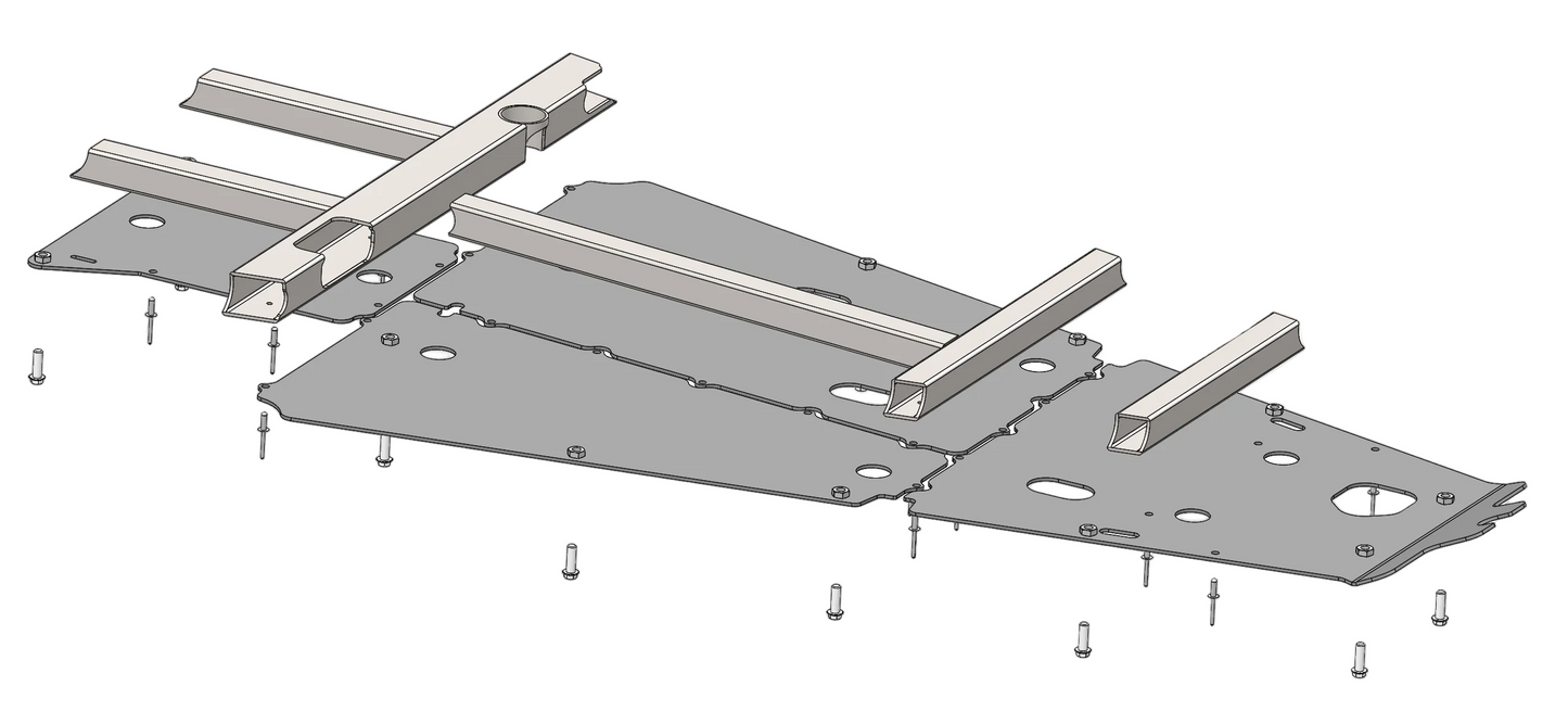 Can-Am Maverick R XRC AR400 Weld-In Powertrain Skid Plate Kit
