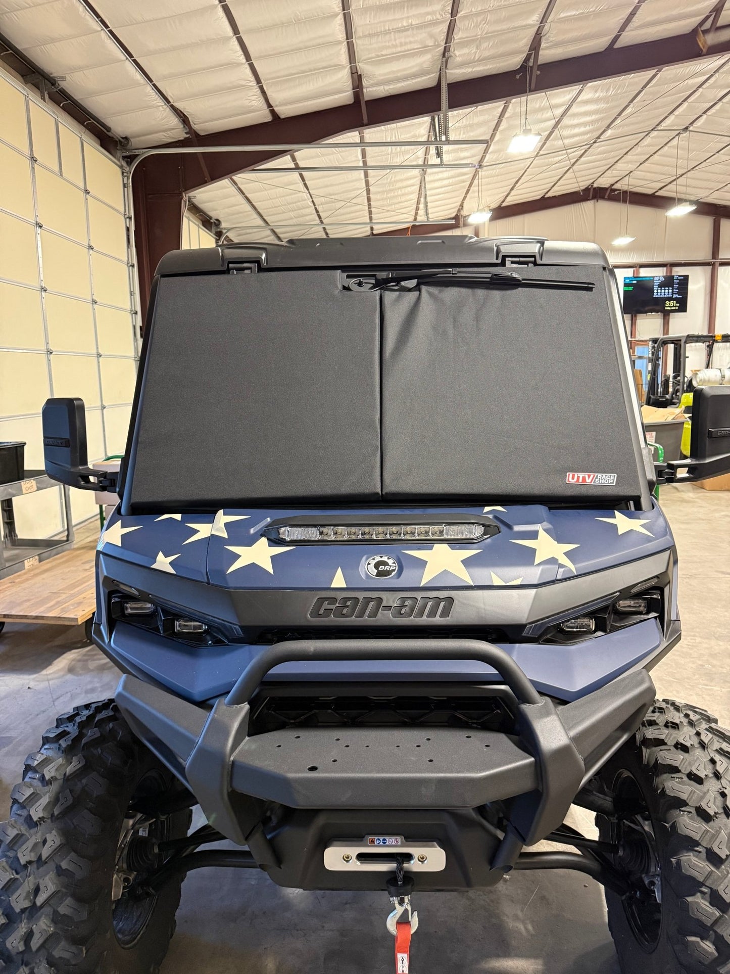 UTV Race Shop - Can Am Defender Padded Windshield Protection Cover - UTVRaceShop.Com