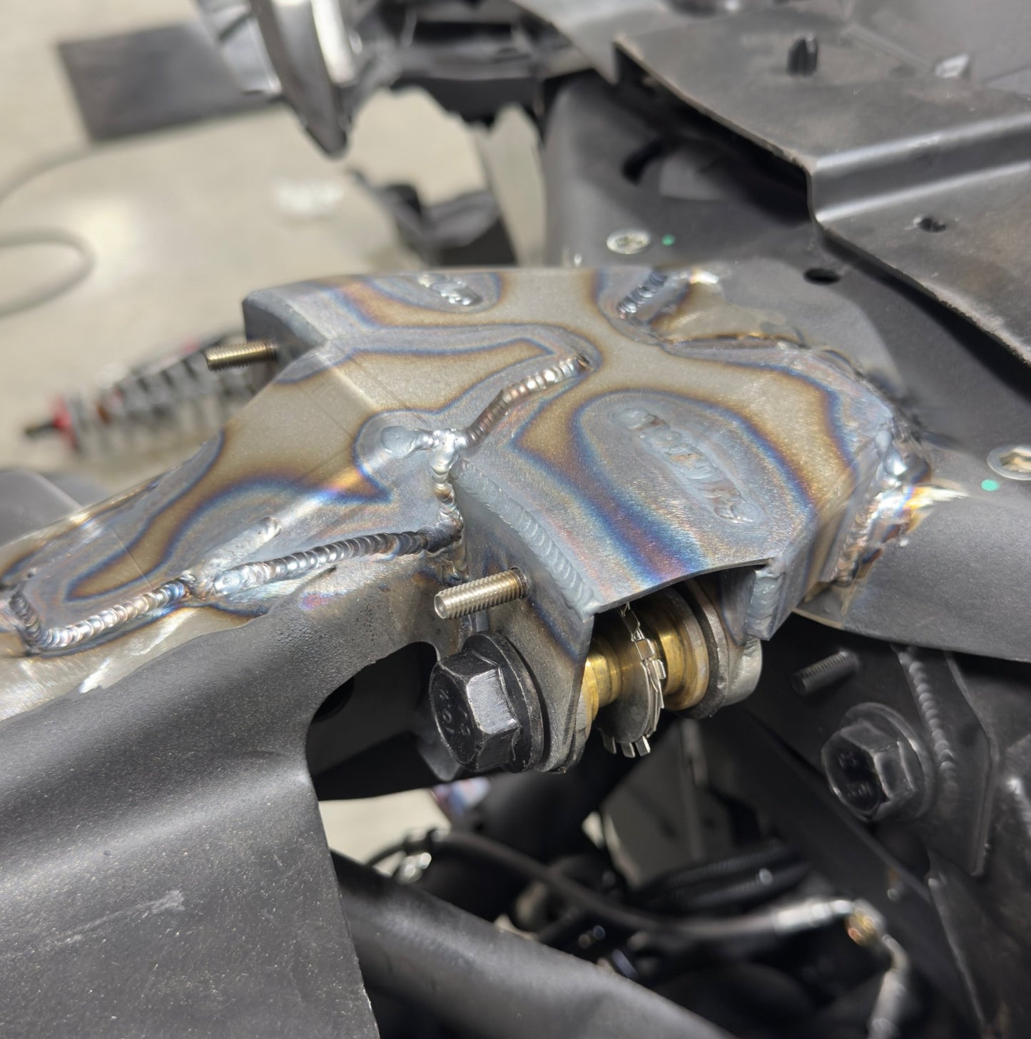 SHIFT Performance Labs - Can - Am Maverick R Front Upper Shock Mount Gusset Assembly (Weld - On Kit with Bolt Retainers) - UTVRaceShop.Com