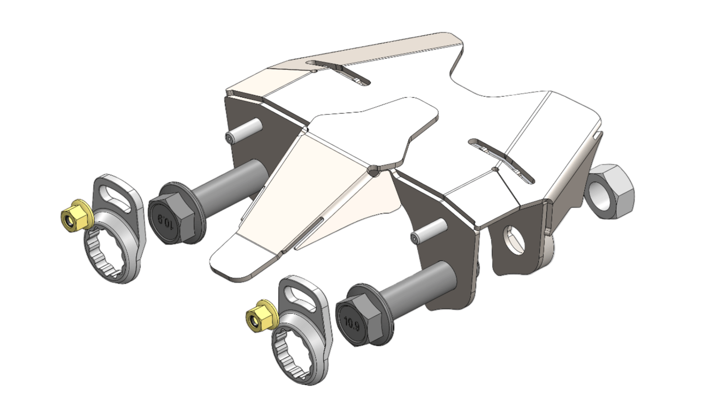 SHIFT Performance Labs - Can - Am Maverick R Front Upper Shock Mount Gusset Assembly (Weld - On Kit with Bolt Retainers) - UTVRaceShop.Com