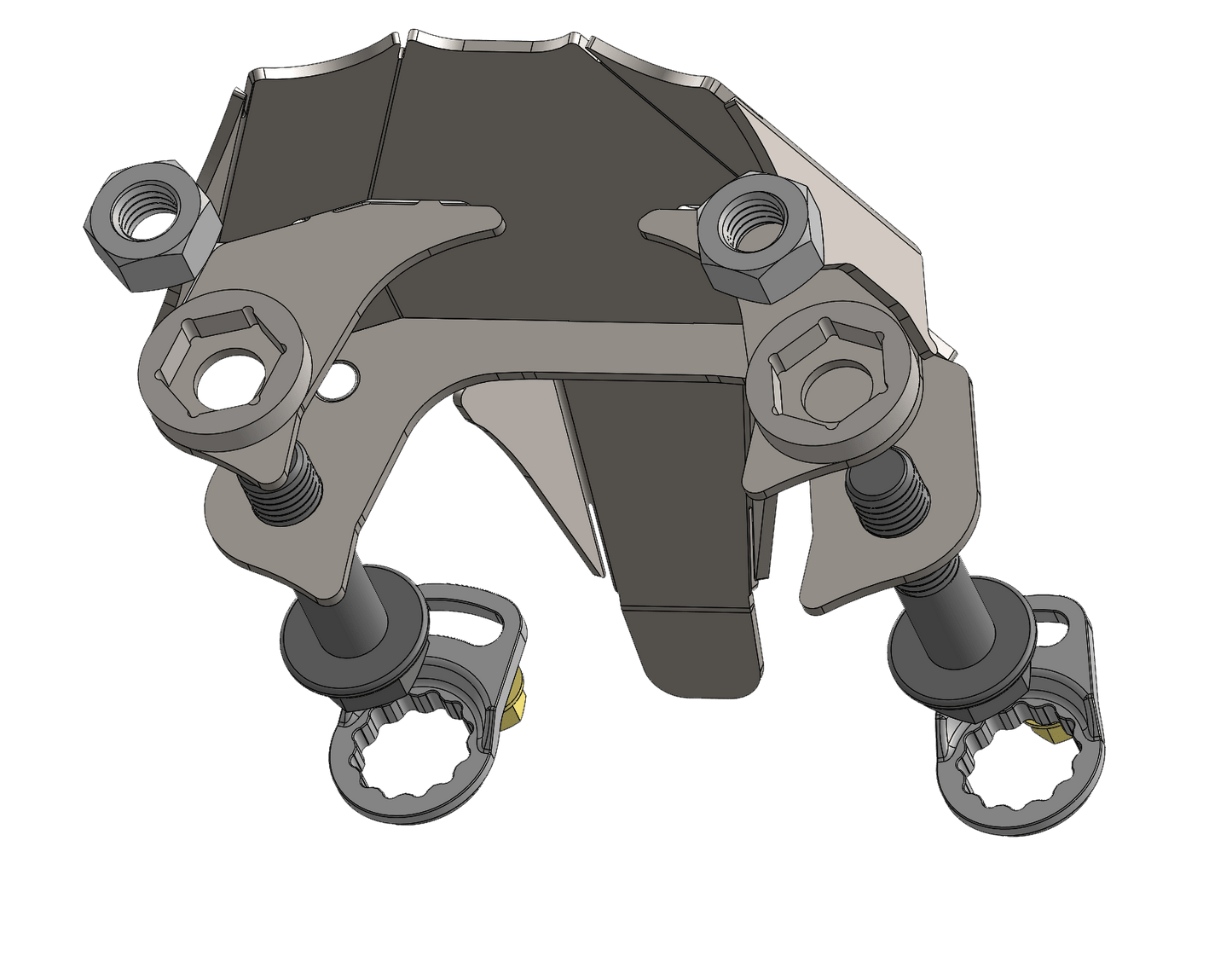 SHIFT Performance Labs - Can-Am Maverick R Front Upper Shock Mount Gusset Assembly (Weld-On Kit with Bolt Retainers) - UTVRaceShop.Com