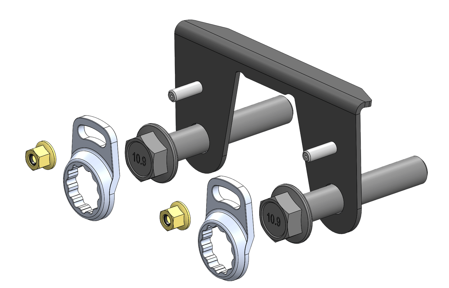 SHIFT Performance Labs - Can - Am Maverick R Lower A - Arm Rear Bolt Retainer Kit - UTVRaceShop.Com
