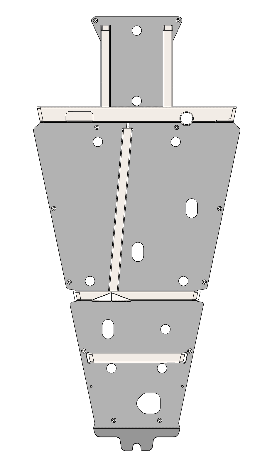 SHIFT Performance Labs - Can - Am Maverick R MAX / XRC AR400 Weld - In Powertrain Skid Plate Kit - UTVRaceShop.Com