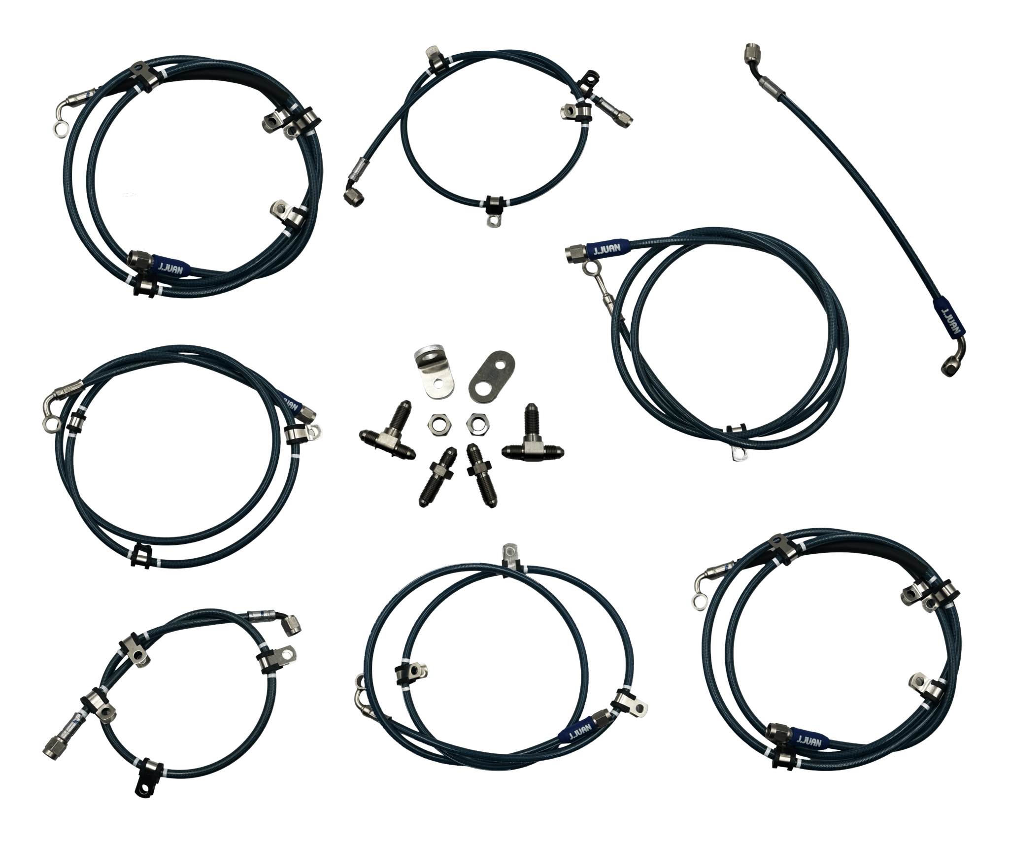 1.5" Billet Aluminum Brake Line Clamps – Black Anodized – For UTV / ATV / Can Am X3 / Polaris RZR XP Turbo (Set)