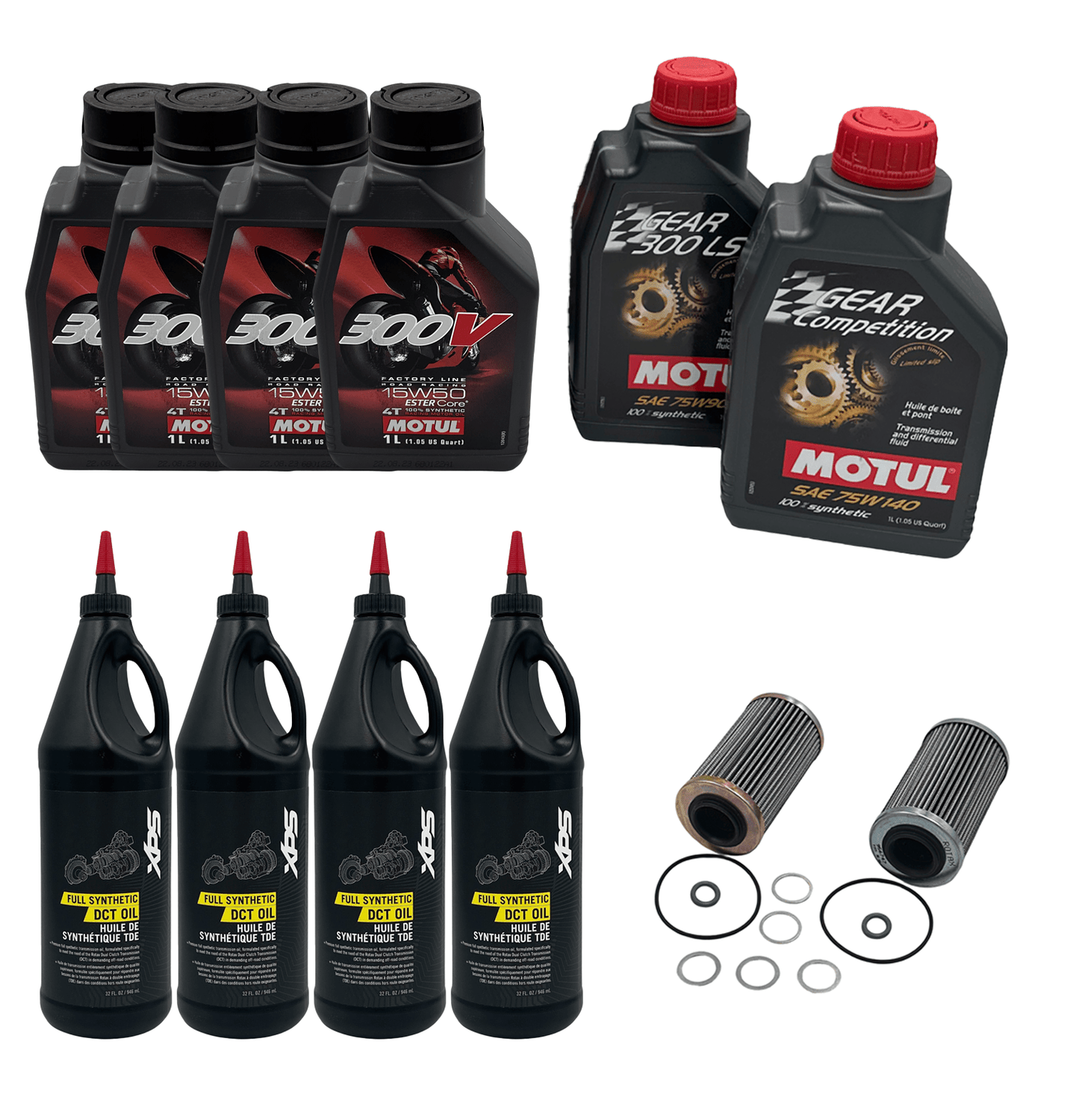 Motul USA - Can Am Maverick R Racing Motul Complete Fluid Change Kit - UTVRaceShop.Com