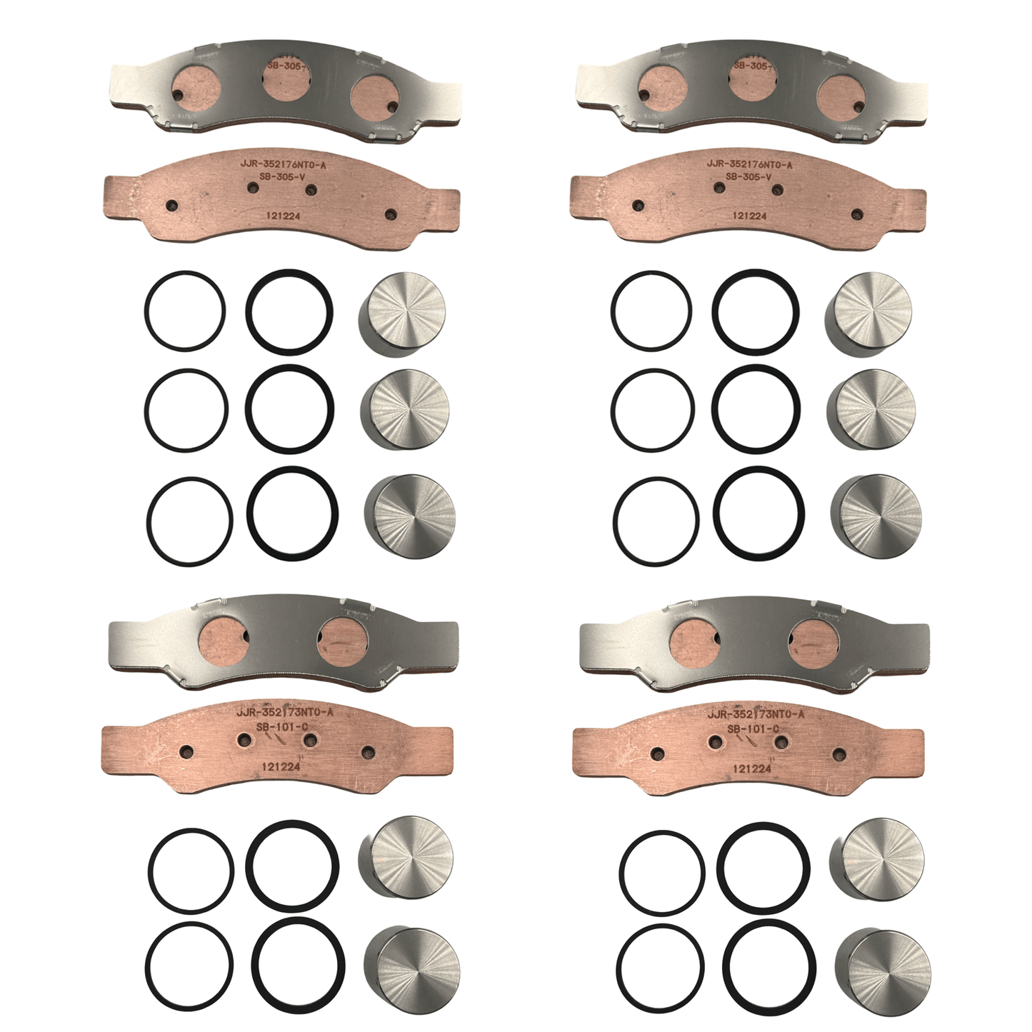 J.JUAN Brake Systems - Can - Am Maverick R Upgraded Racing Brake Pad Set by ByBre / J.Juan - UTVRaceShop.Com