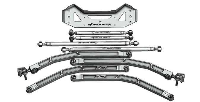 CT Race Worx - CT RaceWorx Maverick R Pro Rock High Clearance Billet Radius Rod Kit - UTVRaceShop.Com