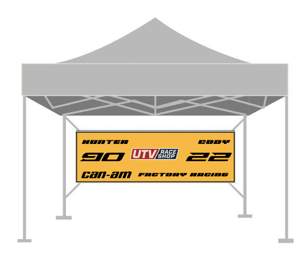 UTV Race Shop - Custom 10ft Canopy Advertising Banner - UTVRaceShop.Com