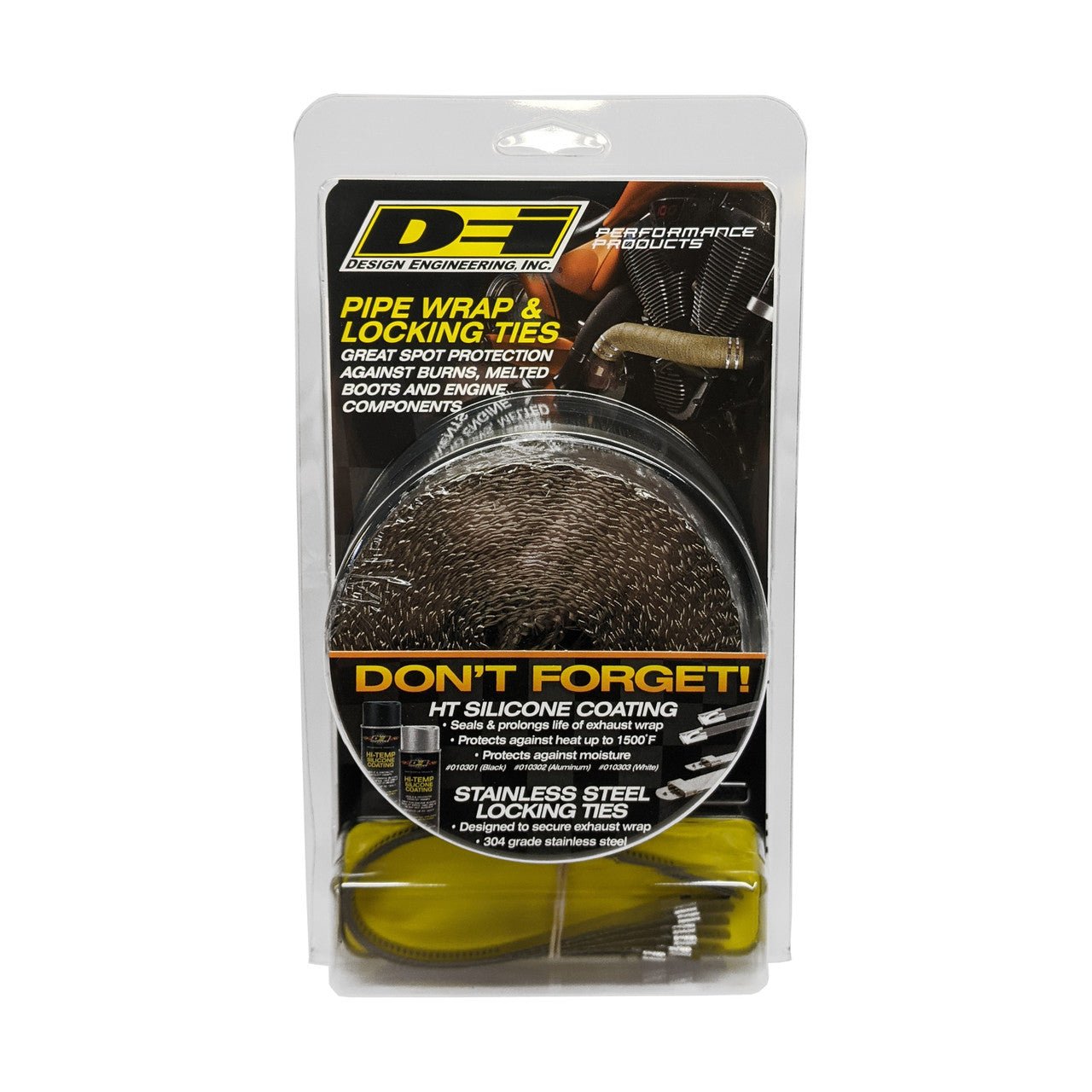 DEI - DEI Titanium™ Exhaust Wrap & Locking Tie Kit - UTVRaceShop.Com