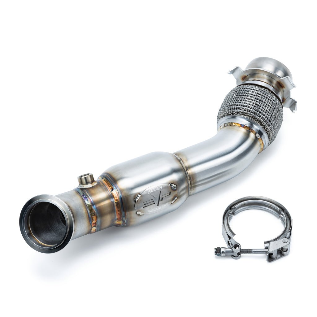 EVO Powersports - Evolution Powersports Maverick R Downpipe with Bullet Muffler - UTVRaceShop.Com