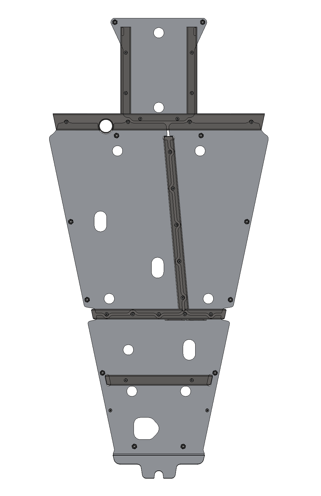 Can-Am Maverick R MAX /  XRC AR400 Weld-In Powertrain Skid Plate Kit