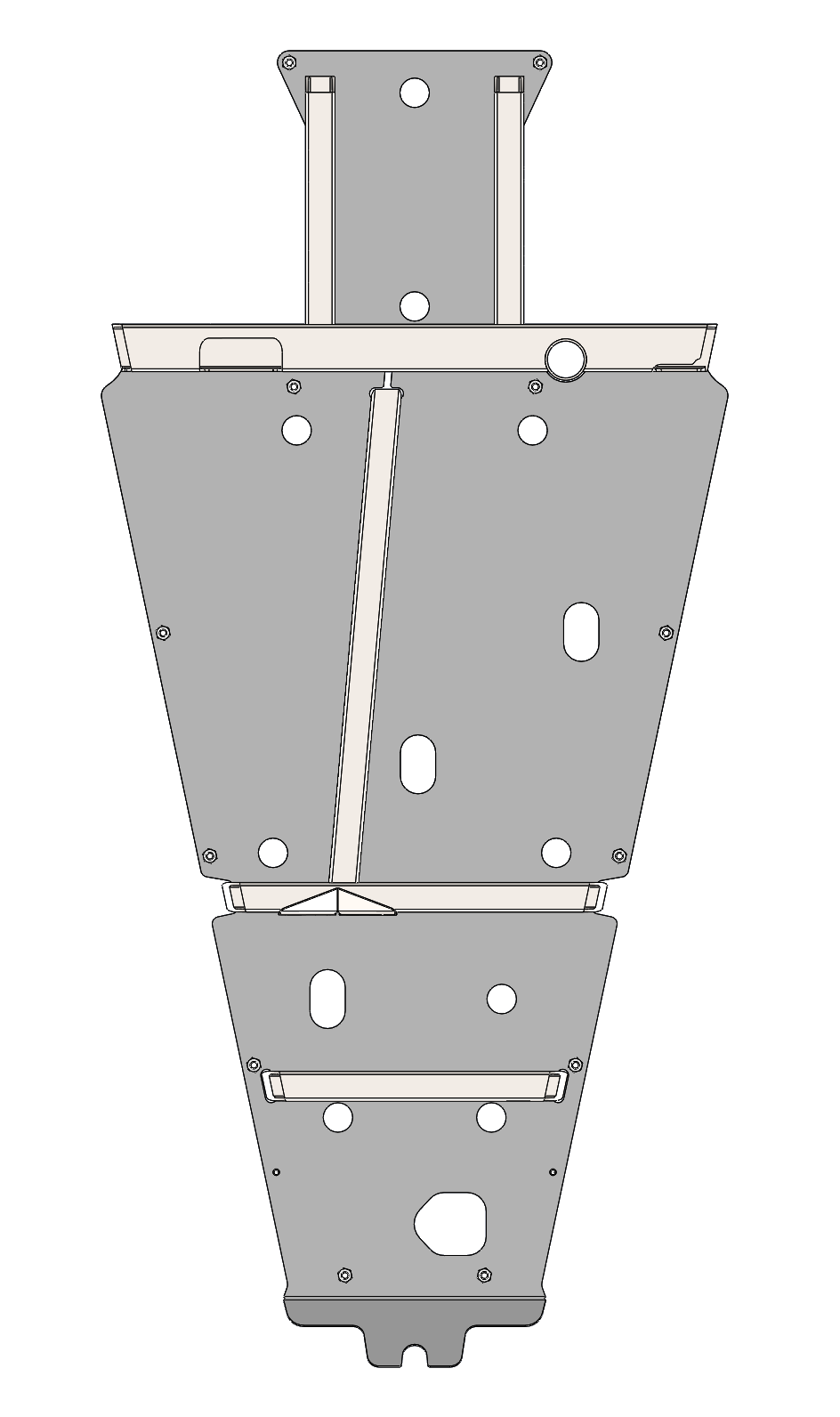 Can-Am Maverick R MAX /  XRC AR400 Weld-In Powertrain Skid Plate Kit