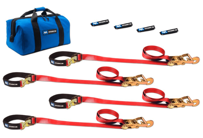 Mac's Tie Downs - Mac's 2" x 8" UTV Tie - Down Pack with Direct Hook - UTVRaceShop.Com