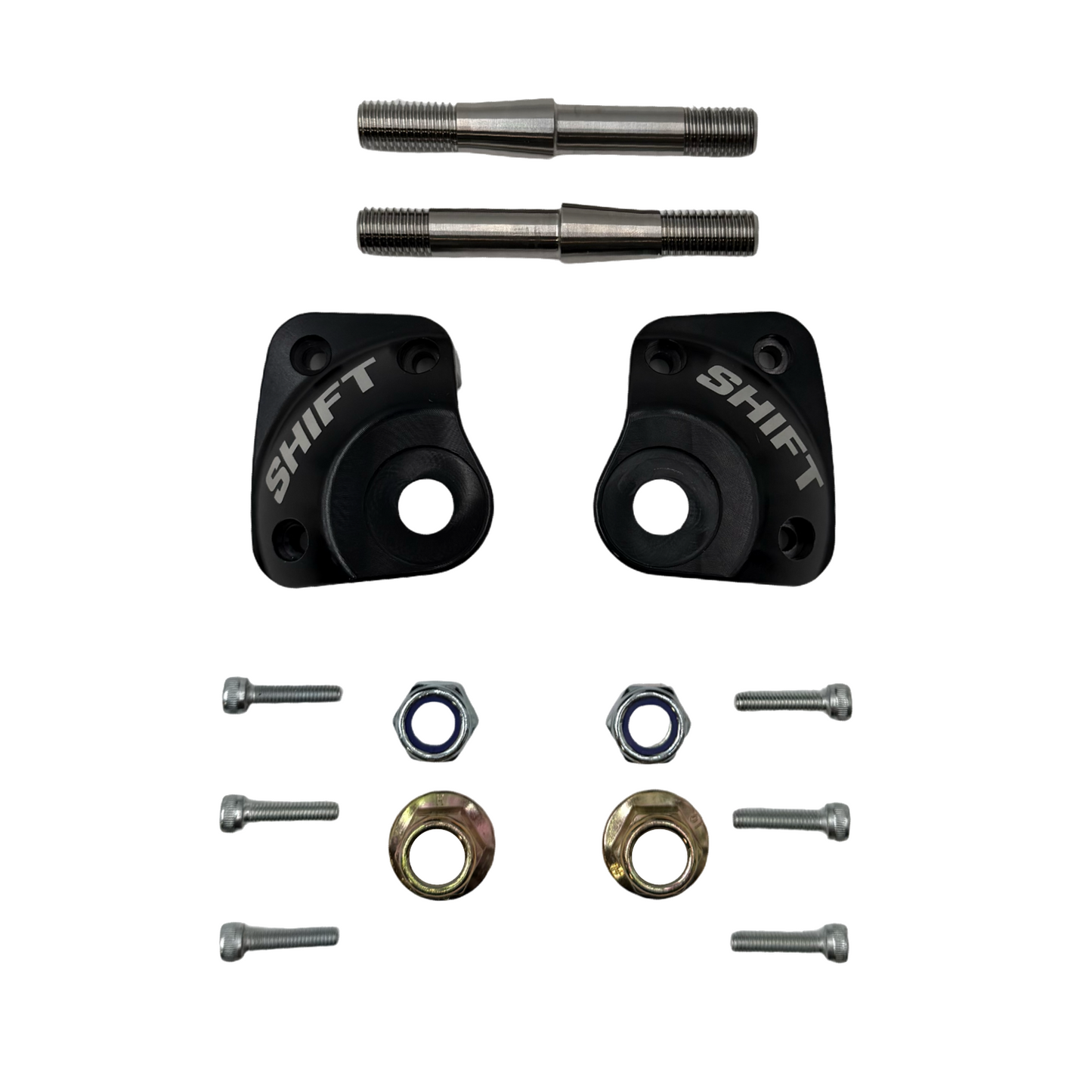 Can-Am Maverick R Adjustable Straight Radius Rod Kit - Billet 7075 Race-Series w/ Double Shear Middle Rod End