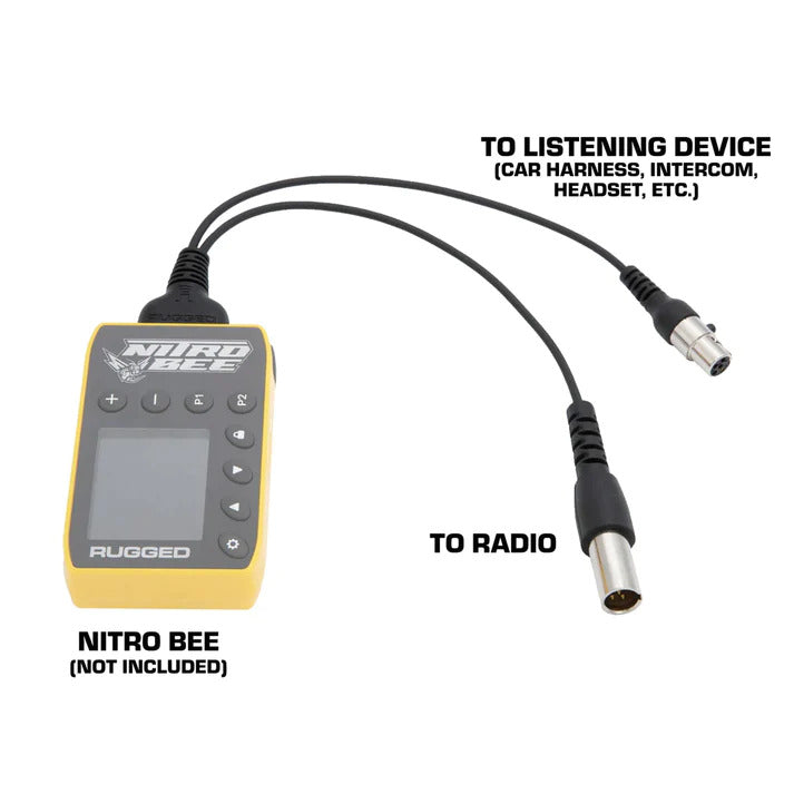 Rugged Radios Nitro Bee Xtreme to 5-pin Car Harness or Headset - Adapter