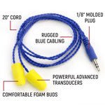 Rugged Radios Alphabud Foam Mono Earbud Speakers