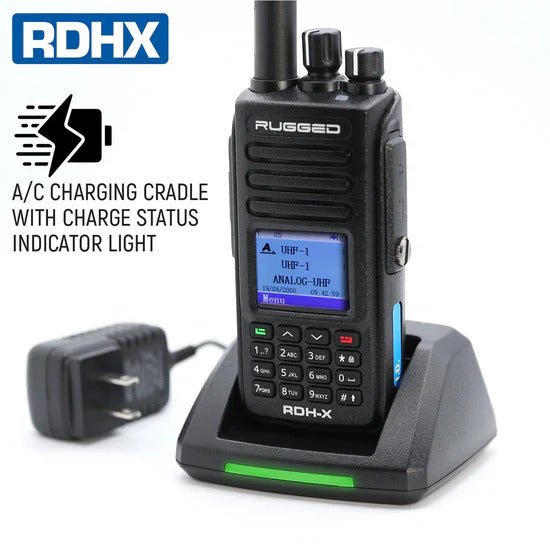 Rugged Radios - Rugged Radios Waterproof Analog/Digital - Uhf & Vhf Handheld Radio - [High Visability] - UTVRaceShop.Com