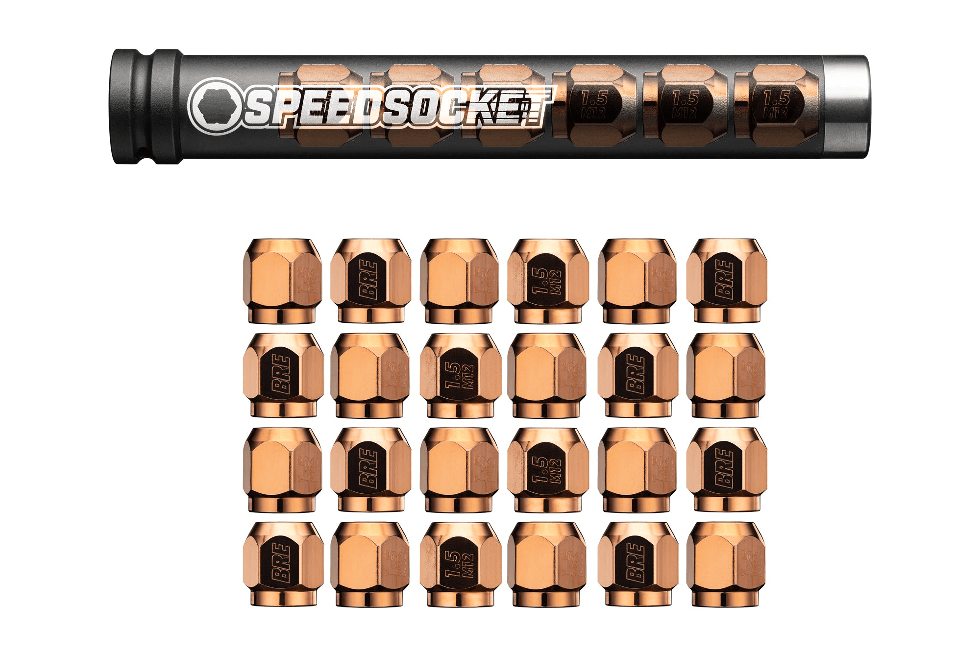 Speedsocket Race Lug Nut Kit -M12x1.5 with Cartridge Socket