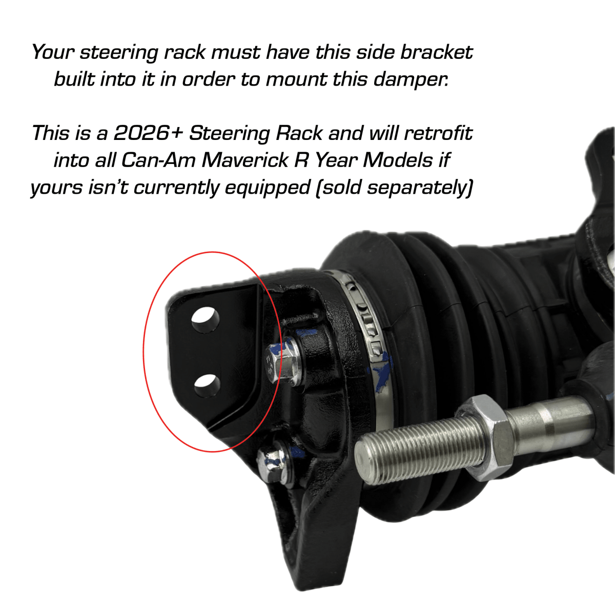 Fox Factory - Steering Damper Kit for 26+ OEM Steering Rack - Can-Am Maverick R - UTVRaceShop.Com