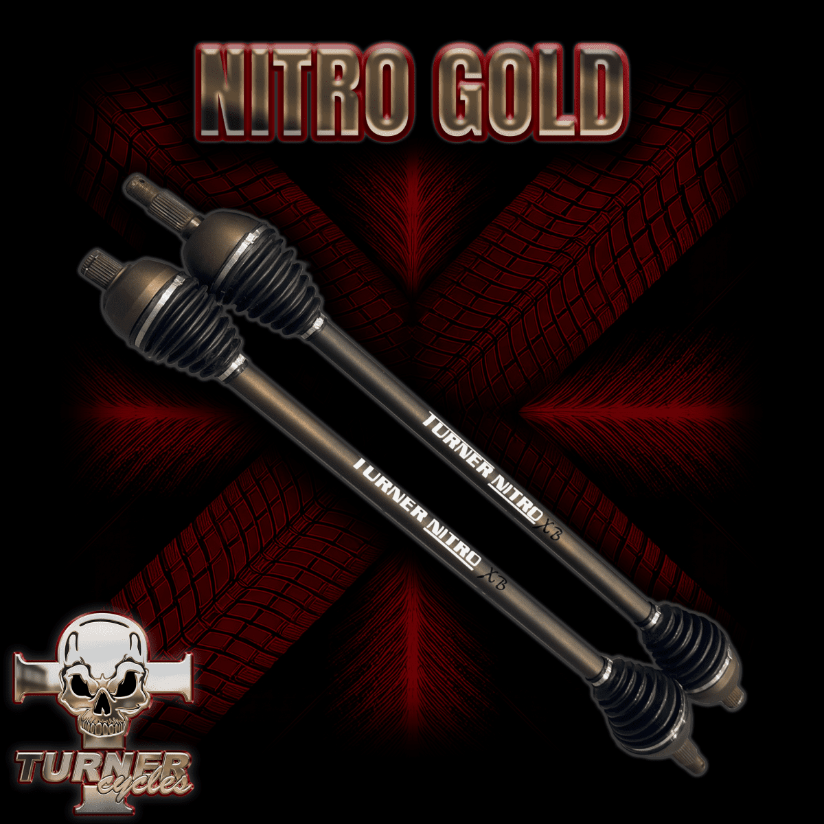Turner Cyles - Turner Nitro Gold Rear Axle for Can Am Maverick R - UTVRaceShop.Com