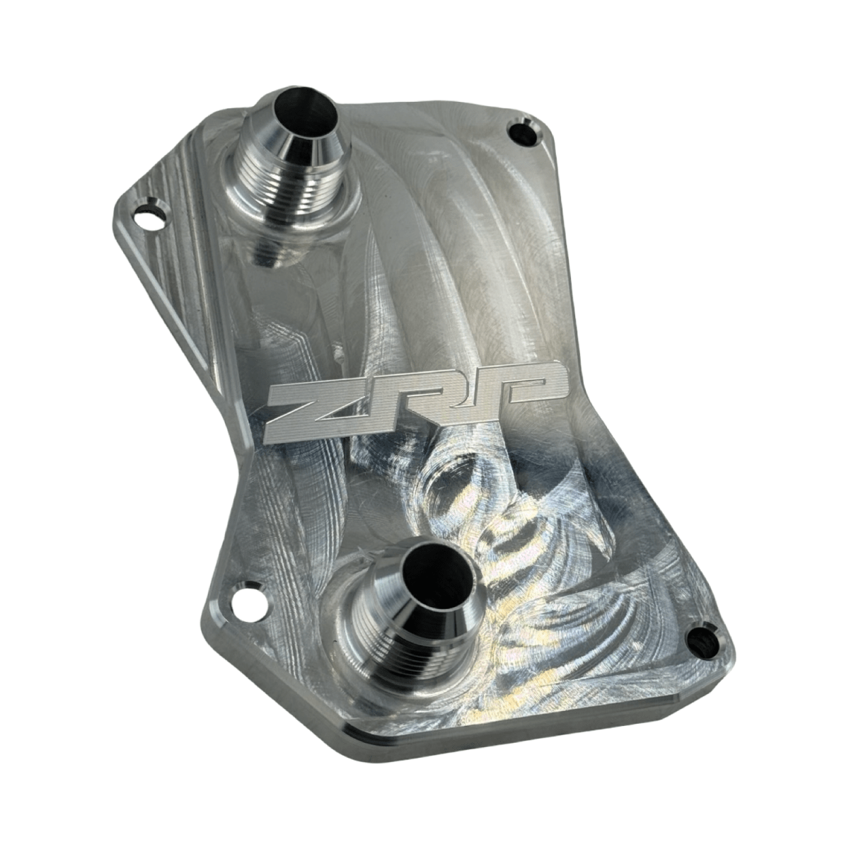 ZRP - ZRP Maverick R Transmission Oil Cooler Adapter - UTVRaceShop.Com