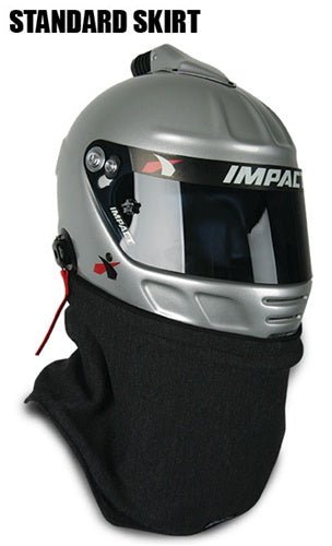 Impact Racing - Impact Helmet Skirt, 2 Layer, Std, Velcro, XS - MED, SFI 3.3/5 - UTVRaceShop.Com