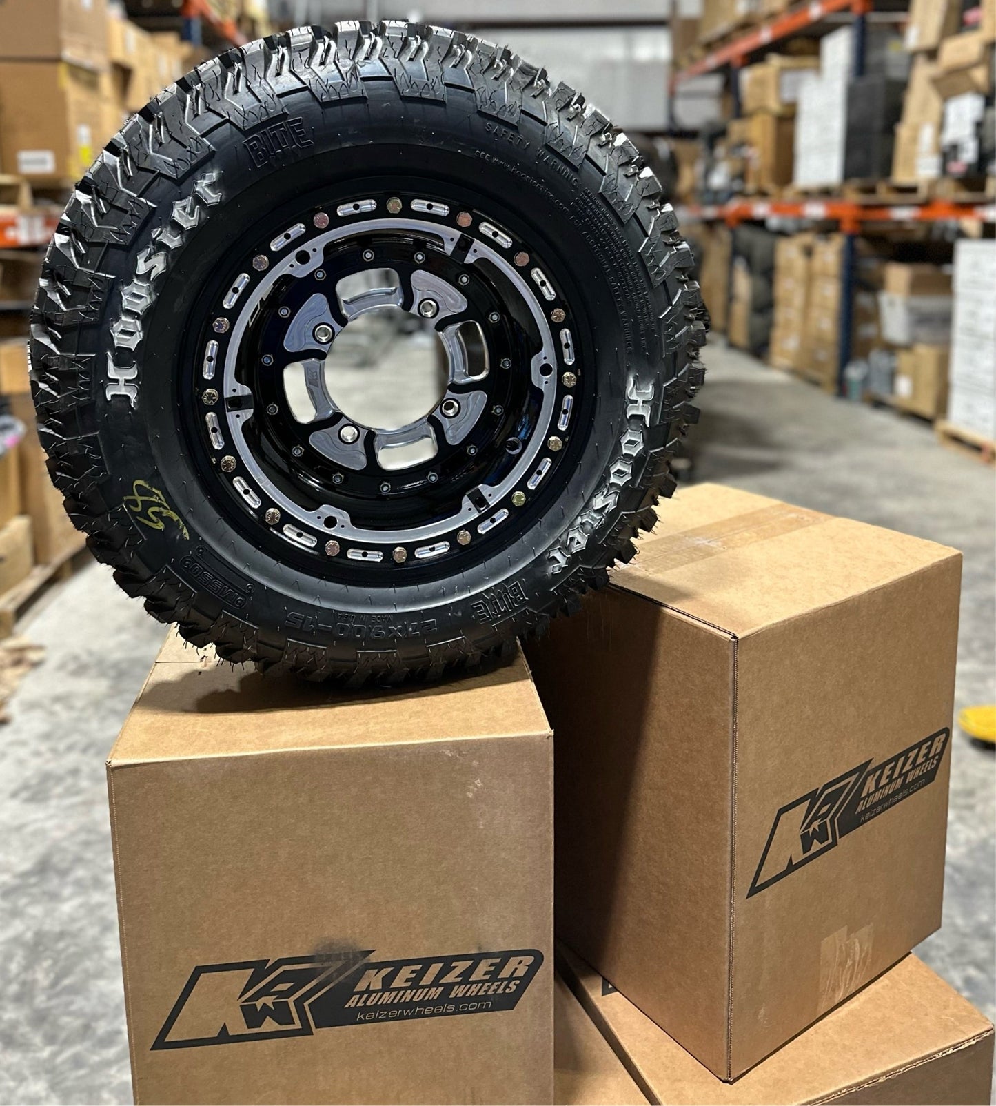 Keizer Aluminum Wheels - Keizer Aluminum Beadlock w/ Wheel Covers - Black - UTVRaceShop.Com