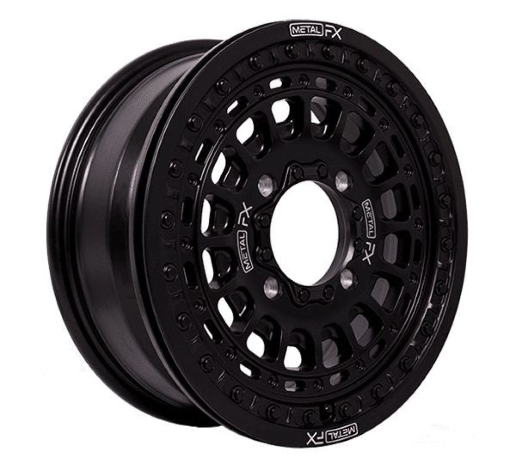 Metalfx Cast Hitman Wheel 15X6 / 4/137 - Honda Can Am Solid Black Wheels