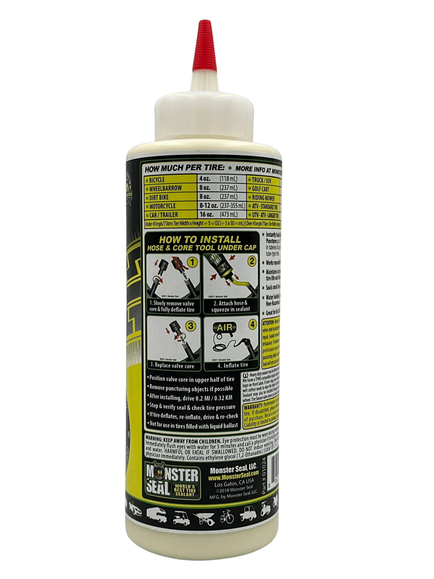 Monster Seal - Monster Seal Heavy Duty Tire Sealant for UTV/ATV - UTVRaceShop.Com