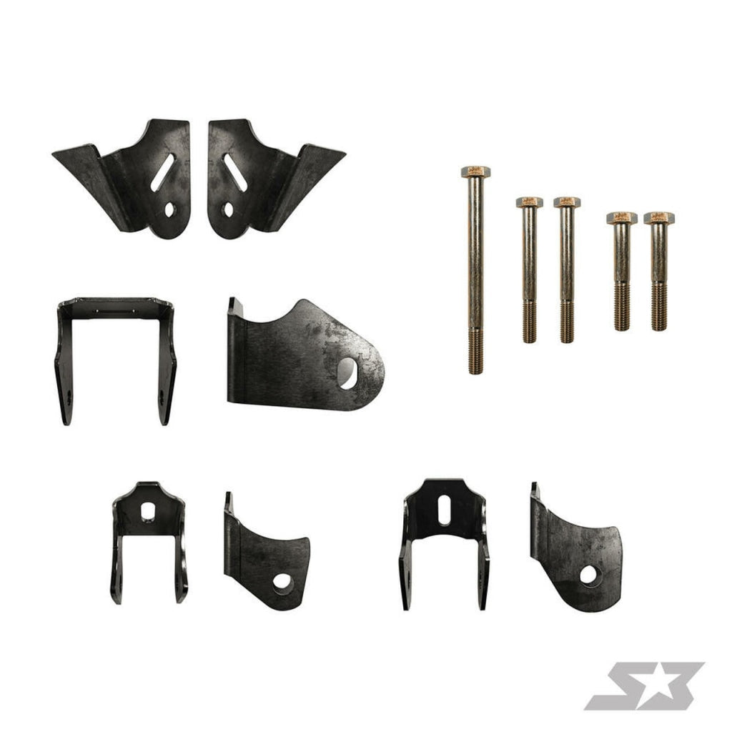 S3 Powertrain / Rear Suspension Weld-In Gusset Kit - Can Am Maverick X3 Chassis Protection