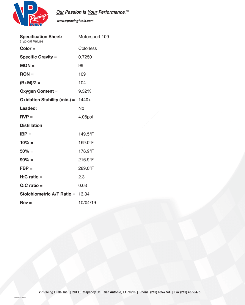 VP Racing Fuels - VP Race Fuels - MS109 - 5GAL Pail (No Shipping, In Store Pickup or Track Delivery Only) - UTVRaceShop.Com